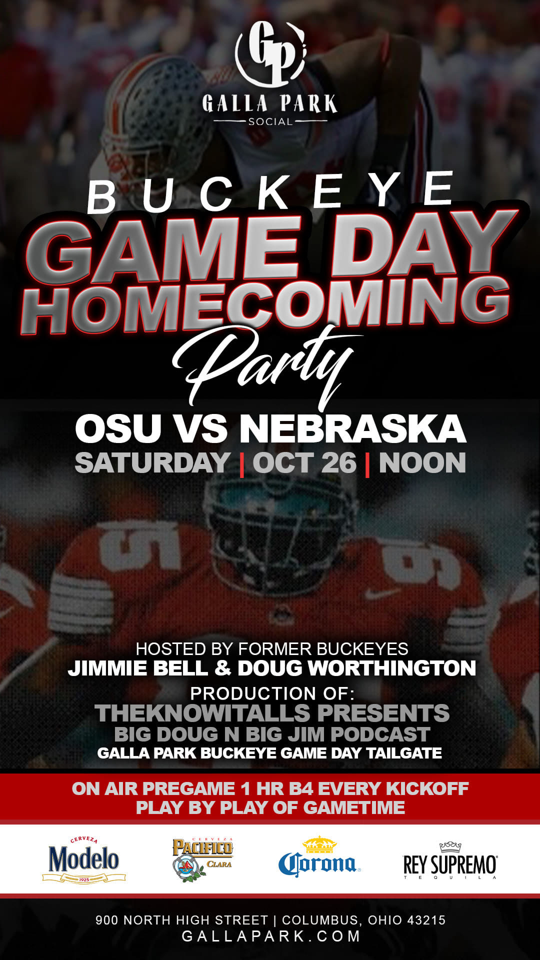 Galla Park Social in Columbus, Ohio for the ultimate Buckeye Game Day Party!